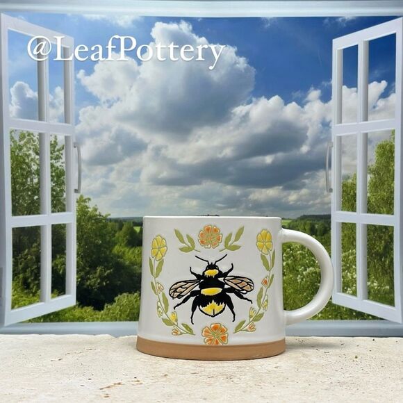 Bumble Bee White/Yellow/Orange Ceramic 16oz Mug - Picture 9 of 9